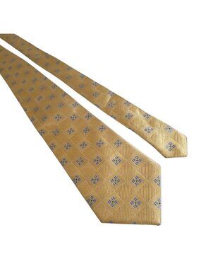 Pronto Uomo Couture Mens Silk Tie Yellow Baby Blue Formal Office Accessory Dad